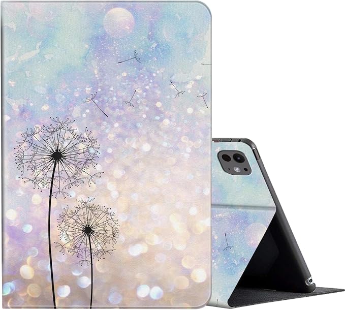 FUYOCWE for iPad Pro 13 Inch Case (M47th Generation2024 Model A2925A2926A3007)PU Leather Slim Folding Stand Case for iPad 13 7th GenAuto Sleep Wake Cover -A Dream Catcher Wolf