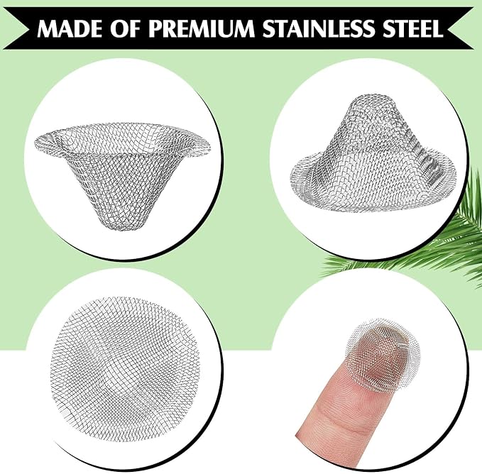 Funrous Stainless Steel Screens 3/4 Inch Conical Design Bowl Screen Filters