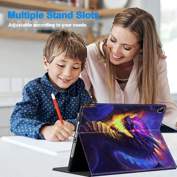 Case for iPad 11 inch (A16) 2025 for 10th Generation 10.9'' 2022 Durable Shockproof Protective Cover for iPad 11th/10 th Gen ，Blue Dragon