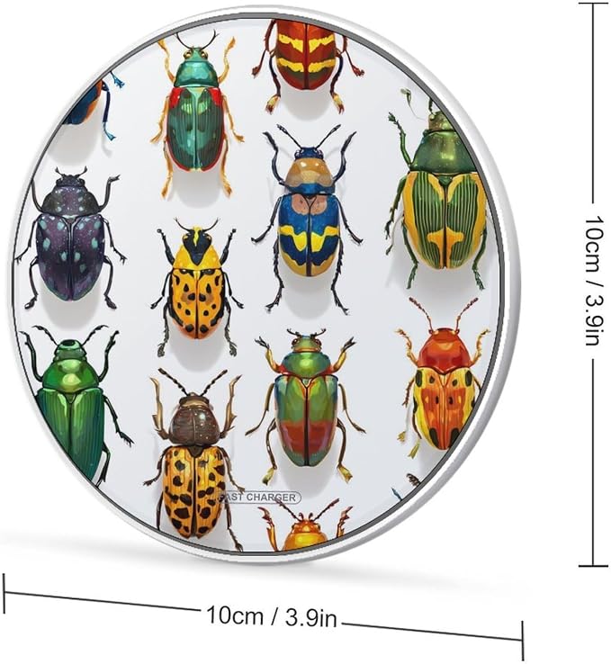 Colorful Beetle Insect Wireless Charger Portable Charging Pad | LightweightAll Smartphone