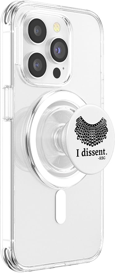 RBG. I Dissent. Feminist Icon Quote. Ruth Bader Ginsberg. PopSockets Adhesive PopGrip