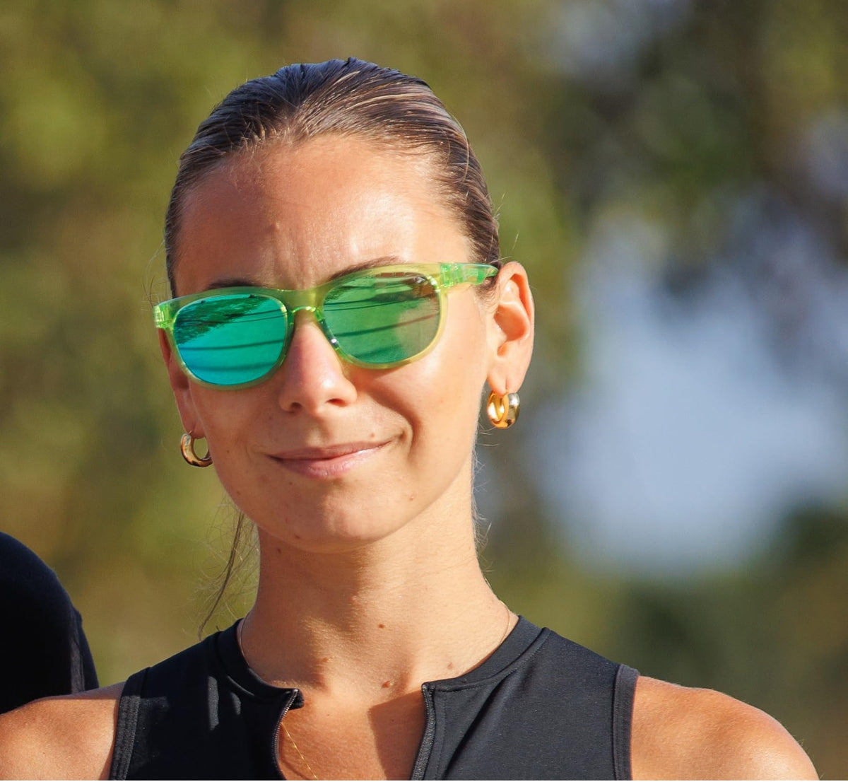 Tifosi Swank Sunglasses (Hyper Lime/Green Mirror with AR)