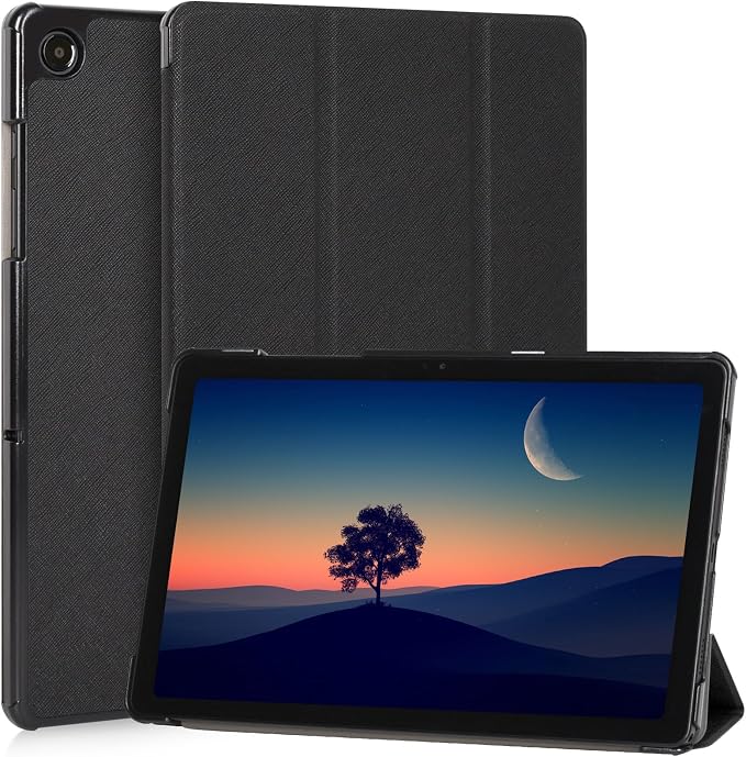 Caweet Case for Samsung Galaxy Tab A9+ / A9 Plus 11 Inch 2023 Ultra Slim Lightweight Hard Back Shell Tri-Fold Stand Cover with Atuo Sleep/Wake Almond Blossom