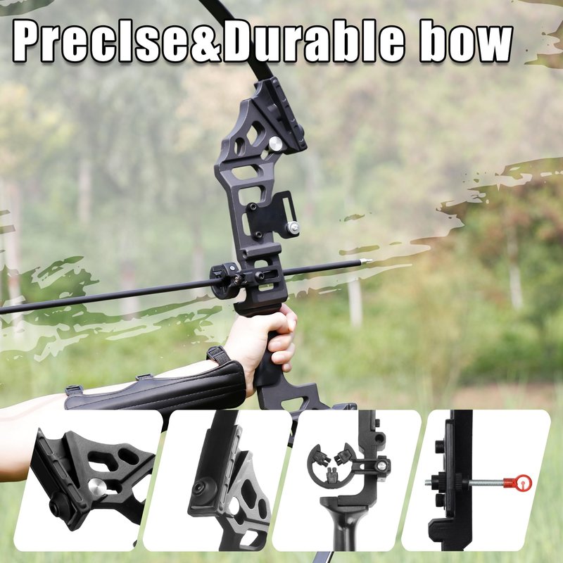 SERfawnCH 30/40lbs Recurve Bow & Arrow Set for Adults, Right-Handed Takedown Bow with Carbon Arrows, Hunting & Archery Practice Kit for Outdoor Target‌