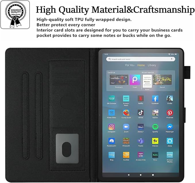 Case for Amazon Fire Max 11 Tablet (13th Generation 2023 Release) Auto Wake/Sleep Premium PU Leather Folding Stand Cover with Pen Holder &amp Multiple Viewing Angles - Beach