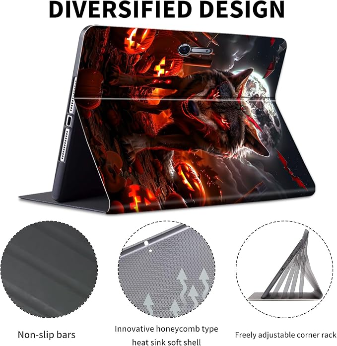 Case for Microsoft Surface Pro 11/10 / 9 13 InchPU Leather Cute Slim Folio Adjustable Stand Cover Case for Surface Pro 11th Edition AIArt Red Dragonfly