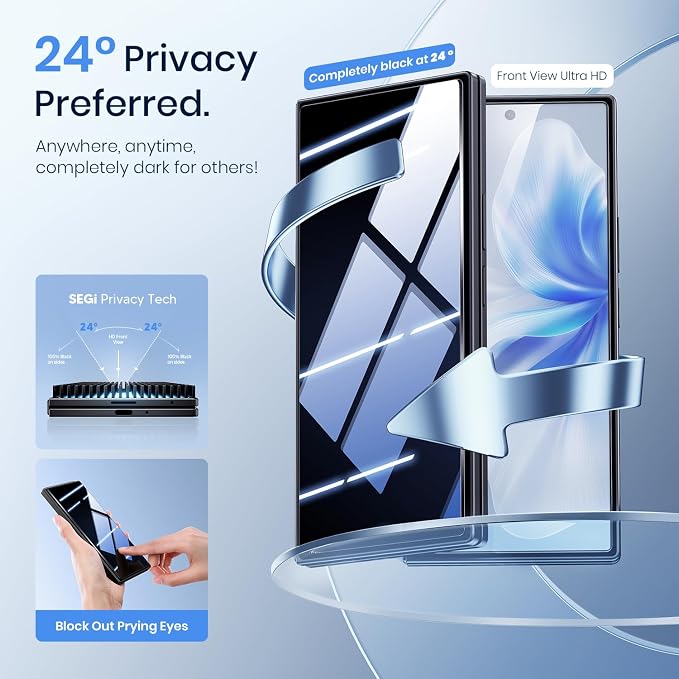 WSKEN 4 Pack Front Screen Protector for Samsung Galaxy Z Fold 7 - [Auto Dust Remove] [Zero Bubble] [NO.1 Top 9H+ Tempered Glass] 8K HD 12X Shatterproof Case FriendlyEasy Installation