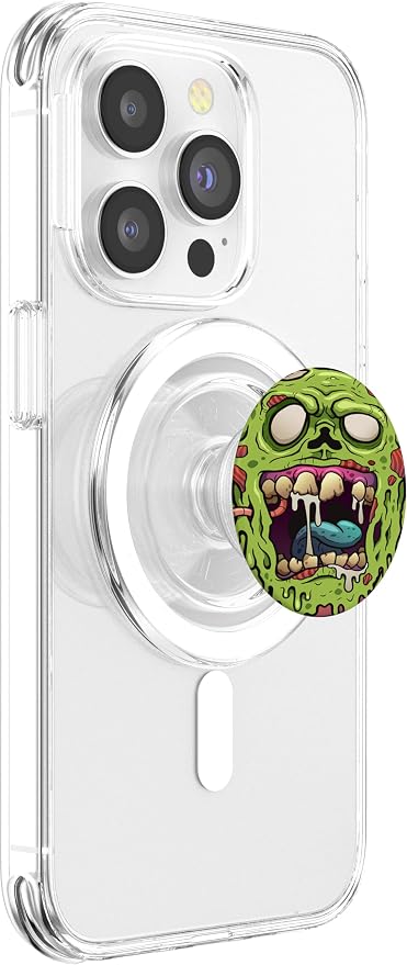 Slimey Horror Movie Zombie Face PopSockets PopGrip: Swappable Grip for Phones &amp Tablets PopSockets Adhesive PopGrip