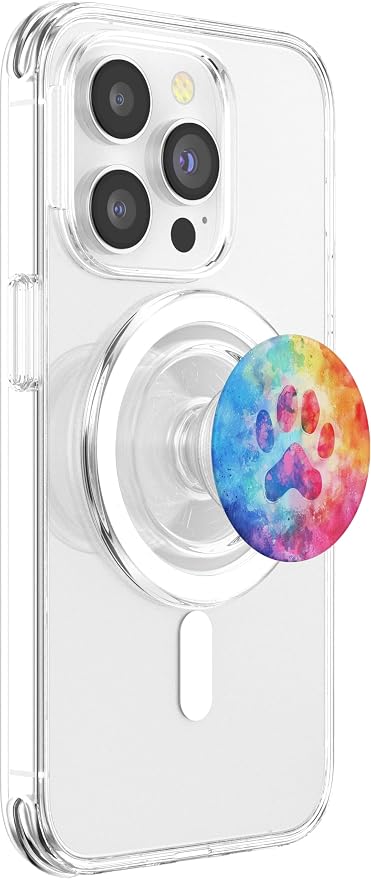 Colorful Dog Paw Print PopSockets PopGrip for MagSafe