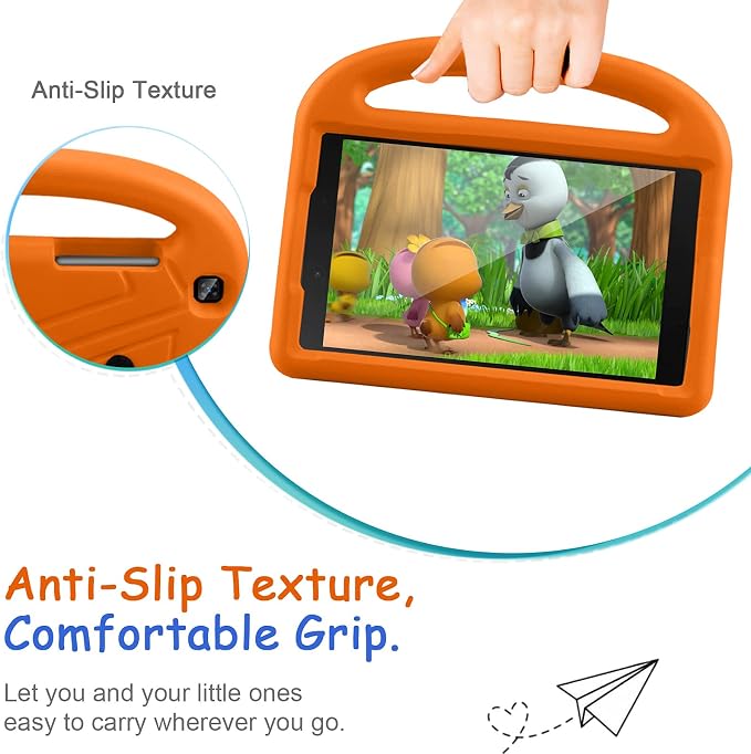 Kids Case for Samsung Galaxy Tab A 8.0 (2019) SM-T290/SM-T295 Techcircle Kid Child Safe Shock Proof EVA Rugged Protective Handle Stand Case for Galaxy Tab A 8.0 SM-T290/SM-T295 Tablet Black