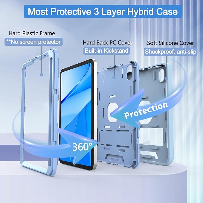 CCMAO iPad mini 5 Case 2019 iPad mini 4 Case 2015 Heavy Duty Shockproof Hybrid Protective Cover for iPad mini 5th/4th Generation 7.9 inch Purple+Green