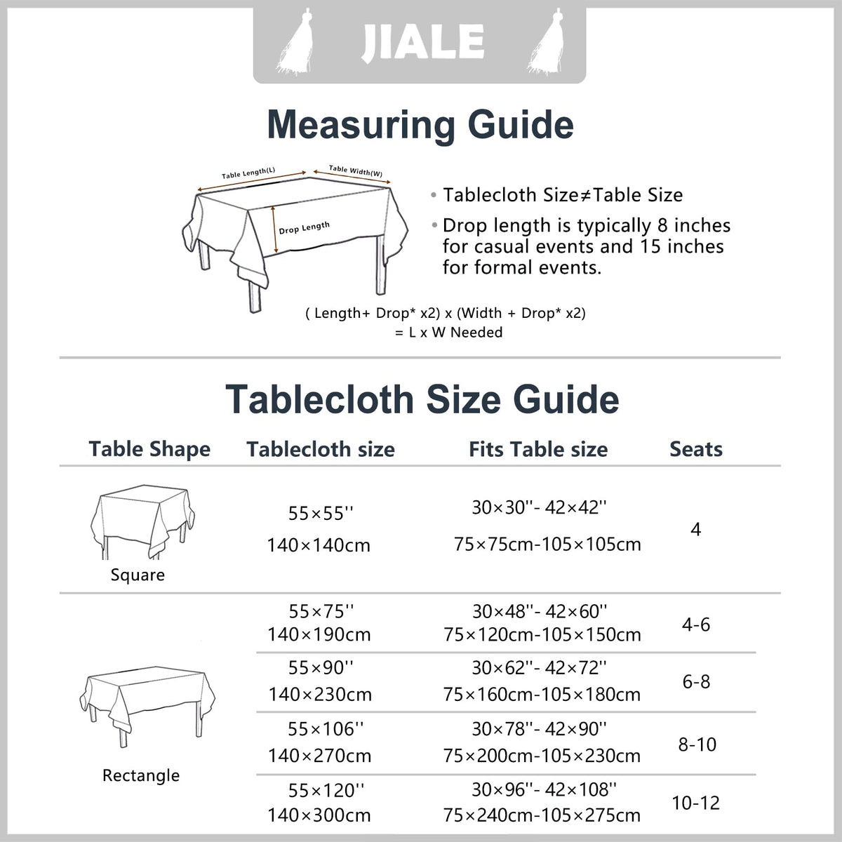 JIALE Spring Checkered Table Cloth Rectangle Cotton Linen Fabric Gingham Tablecloth with Tassel Washable Wrinkle Free Buffalo Plaid Table Cover for Picnic Kitchen Dining, Green, 55x75''