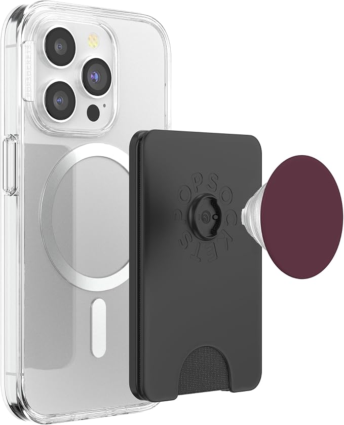 Cute Simple Minimalist Color Wine Red PopSockets PopGrip for MagSafe