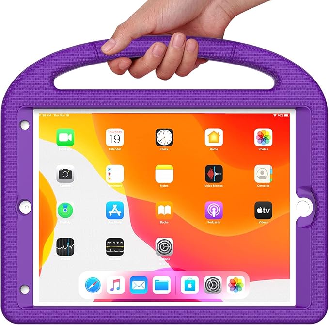 Kids Case for iPad 10.2 &amp 10.5 iPad 9th/8th/7th Generation 10.2 2021 2020 2019 Case with Screen Protector iPad Air 3rd Gen/Pro 10.5 inch Protective Cover with Handle Stand Black