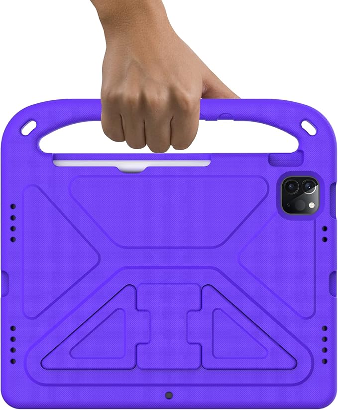 Dteck Kids Case for iPad 10.2 - Shockproof Rugged EVA Handle Stand Child Proof Case for iPad 9/8/7 Generation Black