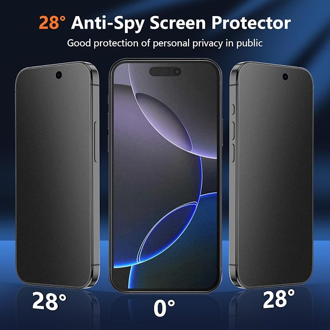 [2 Pack] Matte Privacy Glass Screen Protector Designed for iPhone 11 / iPhone XR Anti-Glare Anti-Fingerprint Install Frame 9H Tempered Glass