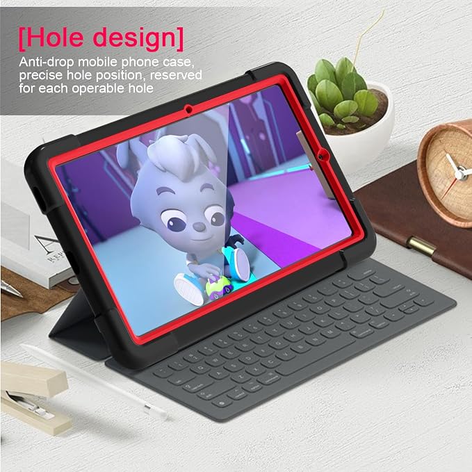 AKABEILA Compatible with Amazon Fire HD 8 2020/2022 Tablet Case，Rugged Kids Case with Stand Lightweight Shockproof Kids Friendly Tablet Cover Black