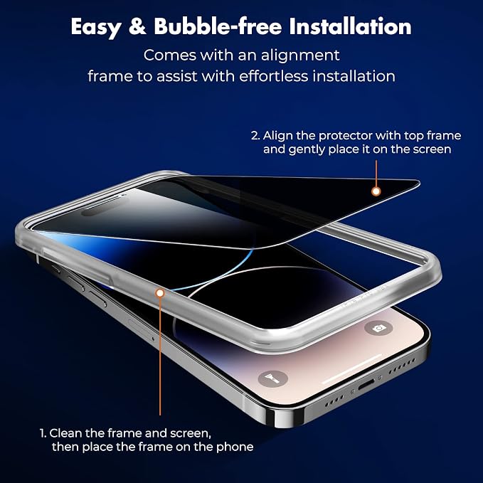 UNBREAKcable 2 Pack Privacy Screen Protector for iPhone 11 Pro Max/Xs Max Shatterproof Tempered Glass [True 28°Anti Spy] [9H Hardness] [Easy Installation] Protector for Apple 6.5