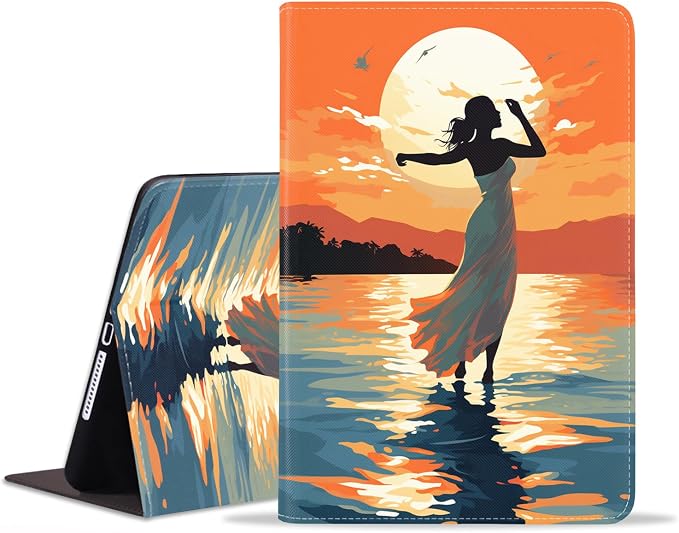 Case for iPad (A16) 11th Generation 11 Inch 2025 iPad 10th Generation 10.9 Inch 2022 Protective Leather Case Adjustable Stand Auto Wake/Sleep Smart Case - African American Girl
