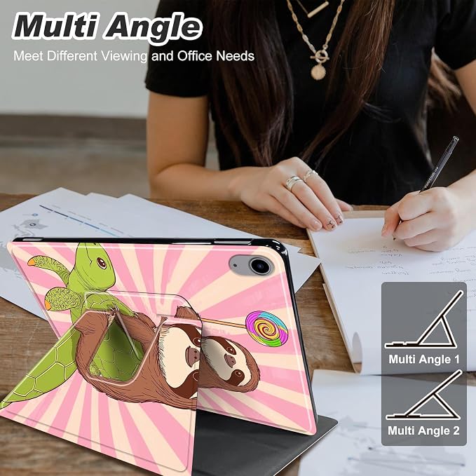for iPad 10.2 Rotating Case 360° Protection Adjustable Kickstand Cover for iPad 10.2 (7th8th9th Generation) Shockproof Durable Lightweight PU Leather for iPad 10.2 Stand Case Basketball