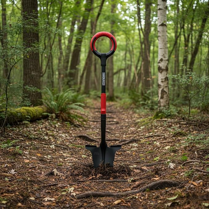 Root Slayer by Radius Garden RS220-001 Heavy Duty Serrated Steel Spade Shovel