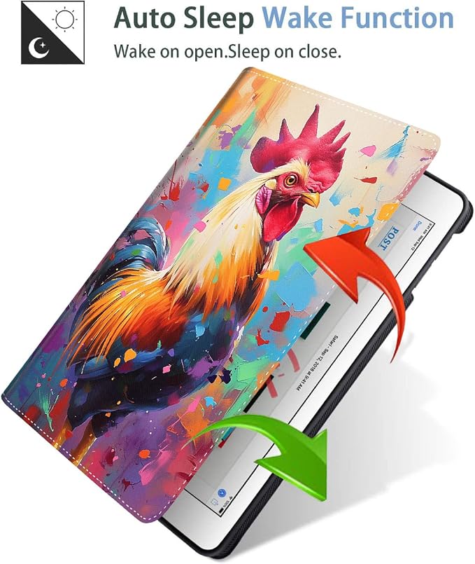 Case for iPad (A16) 11th Generation 11 Inch (2025) iPad 10th Generation 10.9 Inch (2022)，Slim Fit Foldable Standing Cover Case with Auto Sleep/Wake ，Red Moon Japanese Landscape