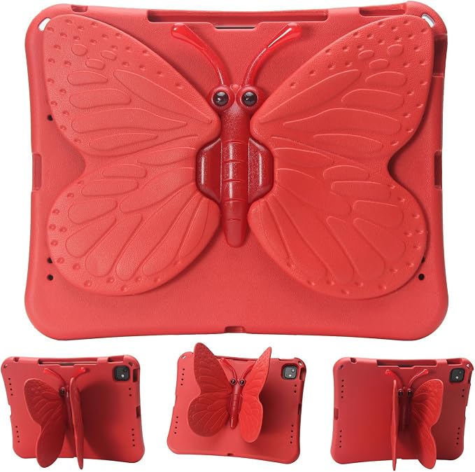 Kids Case for iPad Air 13 (2026/2025/2024) M4/M3/M2 &amp iPad Pro 13 2024 &amp iPad Pro 12.9 Cover 6th/5th/4th/3rd Gen (2022/2021/2020/2018) DIY Figures EVA Rubber Handle Stand Shockproof Bumper