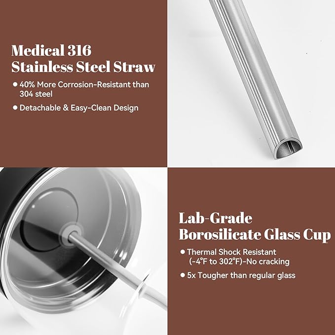 Glass Milk Container for Miele,Incompatible with Built-in Coffee Makers