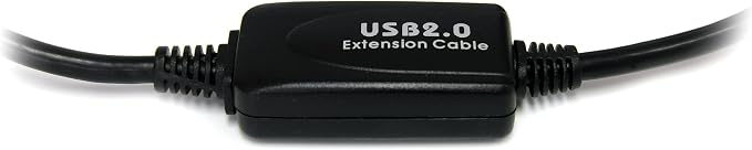 StarTech 30ft Active USB 2.0 Cable USB-A to USB-B Black (USB2HAB30AC) | Printer cable Cord Extension Male to Male Built-in equalizing chip for 30ft USB 2.0 connections