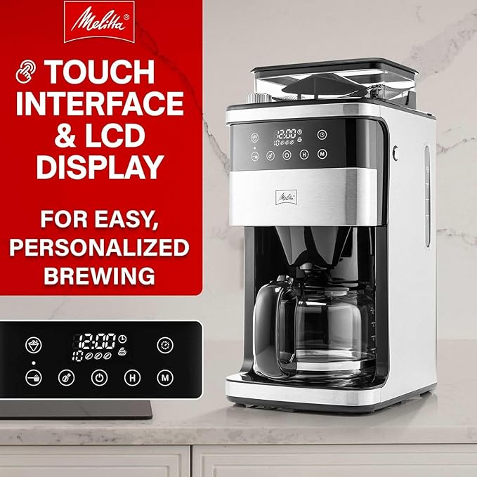 Melitta® Aroma Fresh™ Plus 10-Cup Coffee Maker with Built in Burr Grinder
