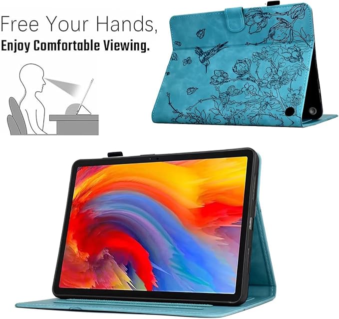Case for Kindle Fire HD 10 &amp Fire HD 10 Plus 13th/11th Generation 2023 2021 | Synthetic Leather Flip Folio Stand Cover with Auto Wake/Sleep for Kindle Fire HD 10 &amp Fire HD 10 Plus Beach