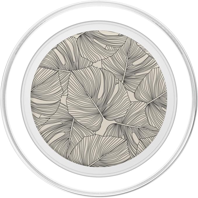Modern Minimalist Neutral Tropical Monstera Leaf Design PopSockets Adhesive PopGrip