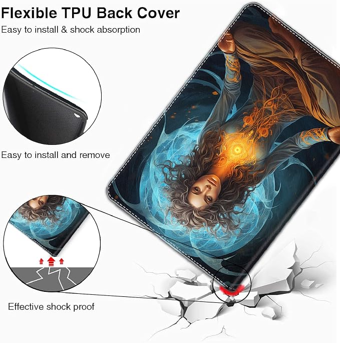 Case for iPad Pro 11 Inch 2022/2021/2020/2018 iPad Air 5th / 4th Gene 10.9 Inch (2022/2020) - Slim Fit Standing Cover with Auto Sleep/Wake，Astronaut Guitar