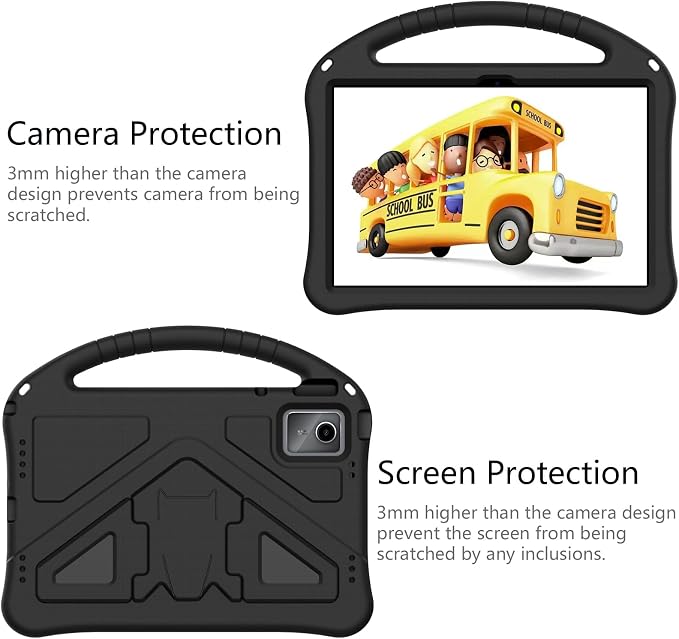 YRH for Moto Pad 2026 Case 11'' Kids EVA Shockproof Tablet Cover with Stand Handle Black