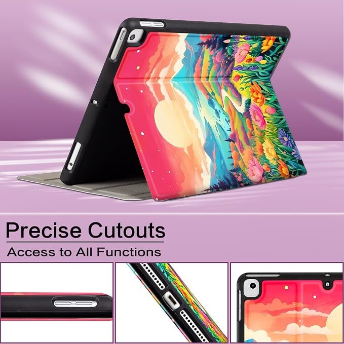 Vimorco for iPad Air 3rd Generation Case Leather iPad Pro 10.5 inch Cover | for iPad 9th/8th/7th Generation Case 10.2 Inch with Pocket&ampPencil Holder&ampHand Strap&ampMulti-Angle Animal Party