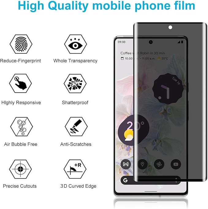 Didisky Screen Protector for Oneplus 9 Pro 3 Pack Tempered Glass Film with 2 Pack Camera Lens Protector Easy to UseScratch-Resistant9H Hardness3D Curved Full Coverage