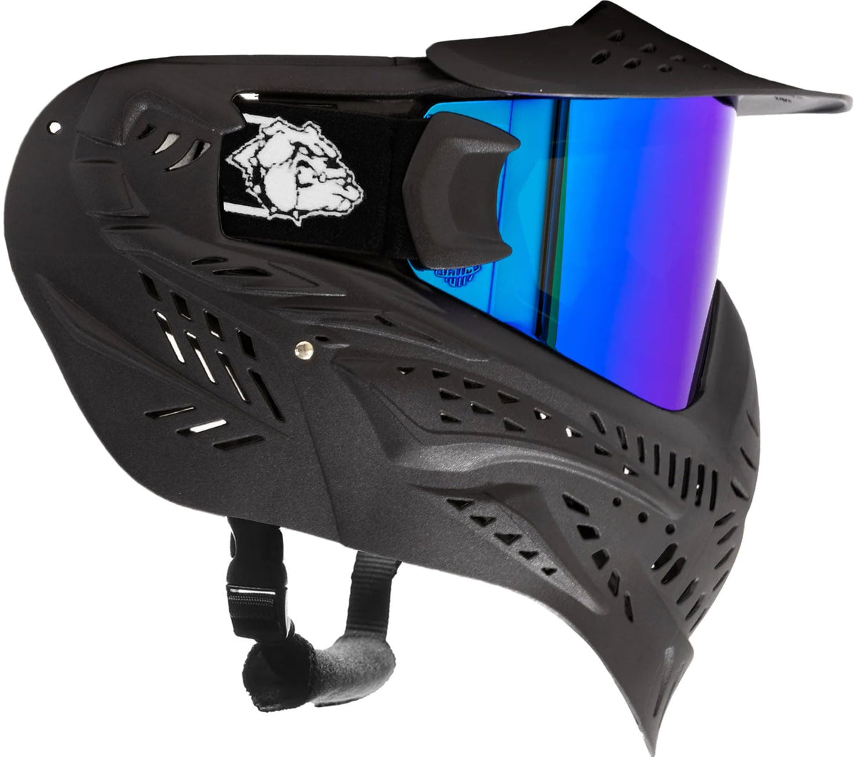 Maddog HK Army HSTL Paintball Airsoft Mask Goggle System | Replaceable Thermal Dual-Pane Anti Fog Lens | Adjustable Full-Face Safety Certified Protection - Black with Ice Lens