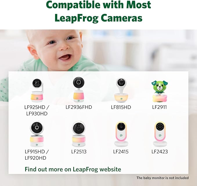 LeapFrog Floor Stand Accessory, Compatible with Most Cameras, Adjustable Camera Mount for Crib, Secure and Stable Design, Safe and Secure Monitoring, Over-The-Crib View, Quick Setup