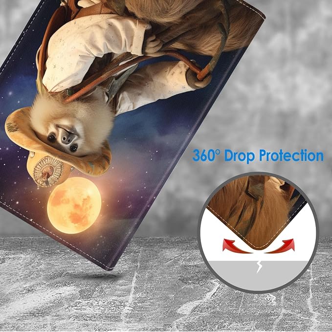 Case for Samsung Galaxy Tab A 8.0 2019 (SM-T290/T295/T297) Slim Lightweight PU Leather Stand Cover with Auto Wake/Sleep for Galaxy Tab A 8.0 Inch Abstract Watercolor Art Dogs
