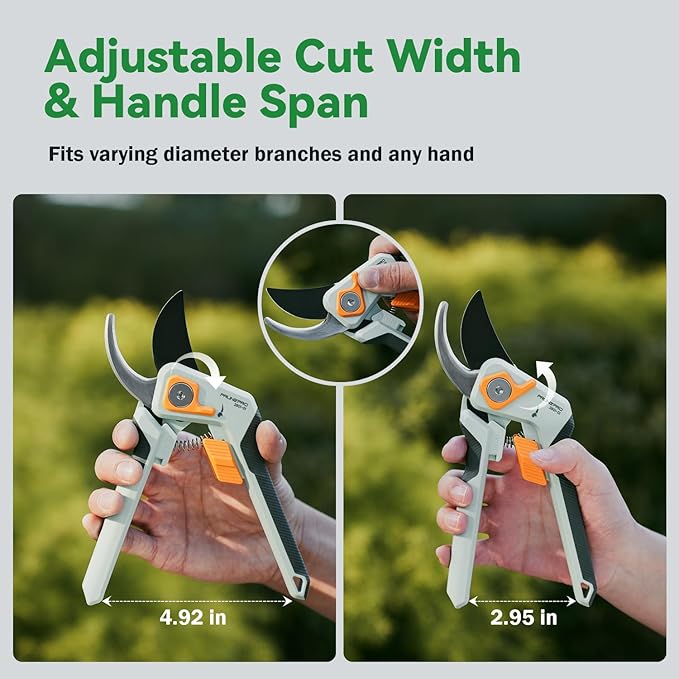 PrunePro Pruning Shears Gardening Scissors Set Professional Hand Pruner Sharp Stainless Steel Blade Garden Scissors Plant Flower Garden Clipper
