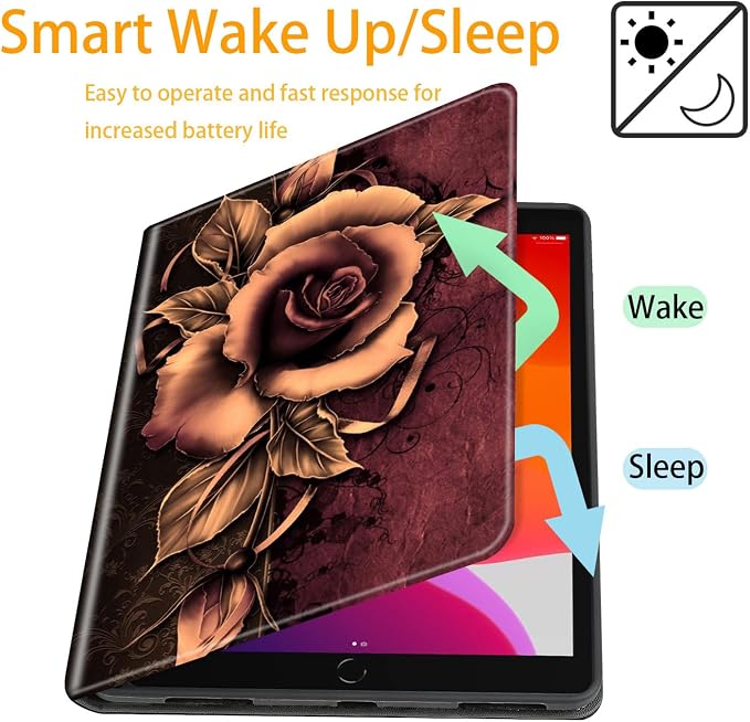 Case for iPad 10.2-inch (2021/2020/2019)/ iPad Air 10.5 2019 / iPad Pro 10.5 Multi-Angle Bracket with Automatic Sleep/Wake Protection Case - Babe We Got This