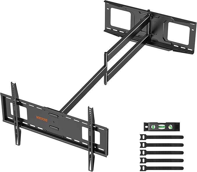 48'' Extension Extra Long Arm TV Wall Mount, Heavy Duty Full Motion TV Wall Mount for 37 to70,75,77,80,85'' Screens, Max VESA 600x400mm, Hold 110 lbs, 16''-24'' Wood Studs/Concrete/Brick Wall