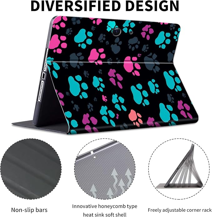 Case for Microsoft Surface Pro 11/10 / 9 13 InchPU Leather Cute Slim Folio Adjustable Stand Cover Case for Surface Pro 11th Edition AIArt Red Dragonfly