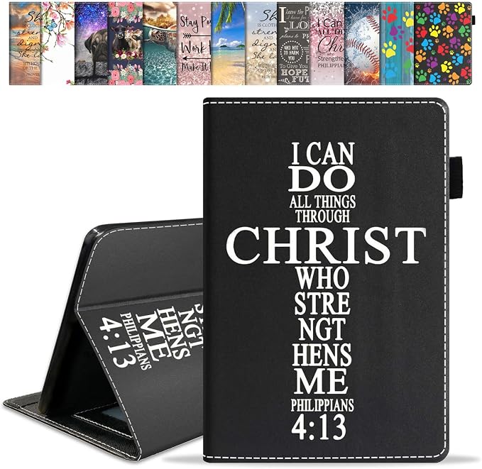 Case for Amazon Fire HD 8/Fire HD 8 Plus Tablet (12th/10th Generation 2024/2022/2020 Release) Premium PU Leather Cover with Auto Sleep Wake African Women