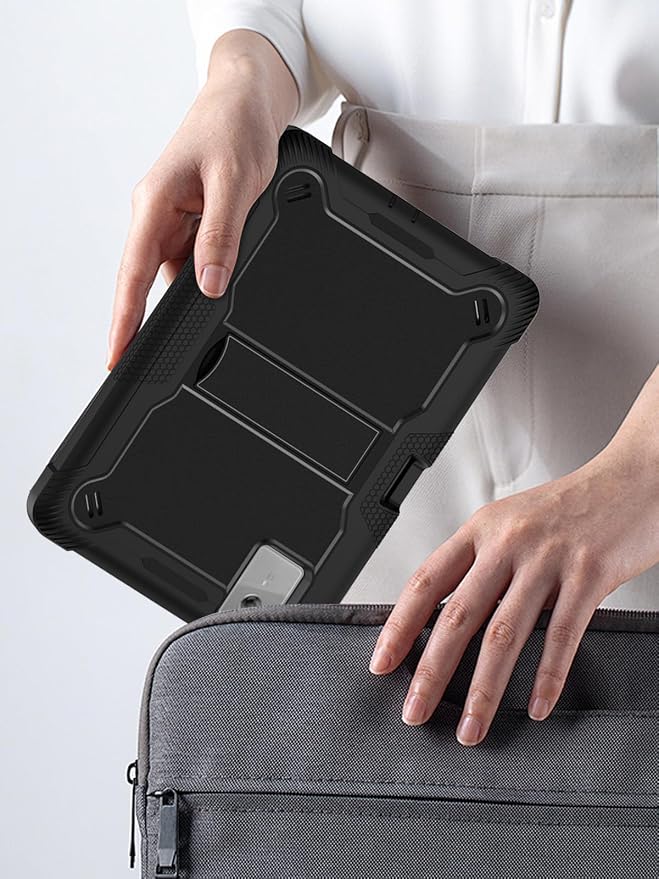 for Lenovo Idea Tab Plus/Tab K12（12.1 Inch） Android Tablet Protective caseShockproof Lightweight Silicone Protective Cover with StandChild-Friendly ProtectionEasy to Clean DesignBlack