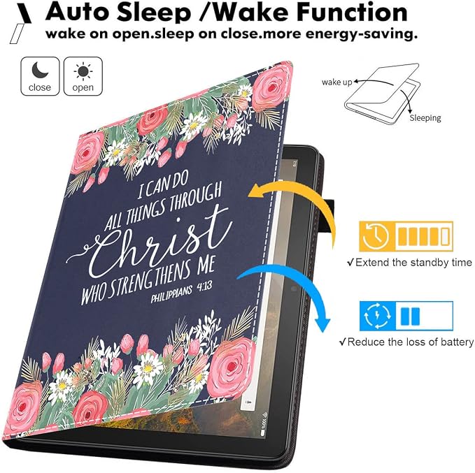 Case for Amazon Kindle Fire HD 10 &amp Fire HD 10 Plus Tablet (11th Generation 2021 Release) Premium PU Leather Stand Cover with Smart Auto Wake American Flag Deer