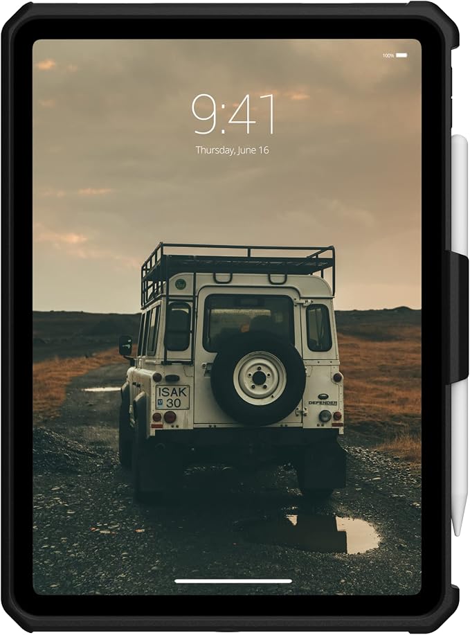URBAN ARMOR GEAR UAG Designed for iPad 11 A16 11th Gen 2025 10.9 10th Gen 2022 Case A3354 A3355 A2696 - Rugged Slim Protective Folio Cover w/Hand Strap Kickstand &amp Pencil Holder Scout Black