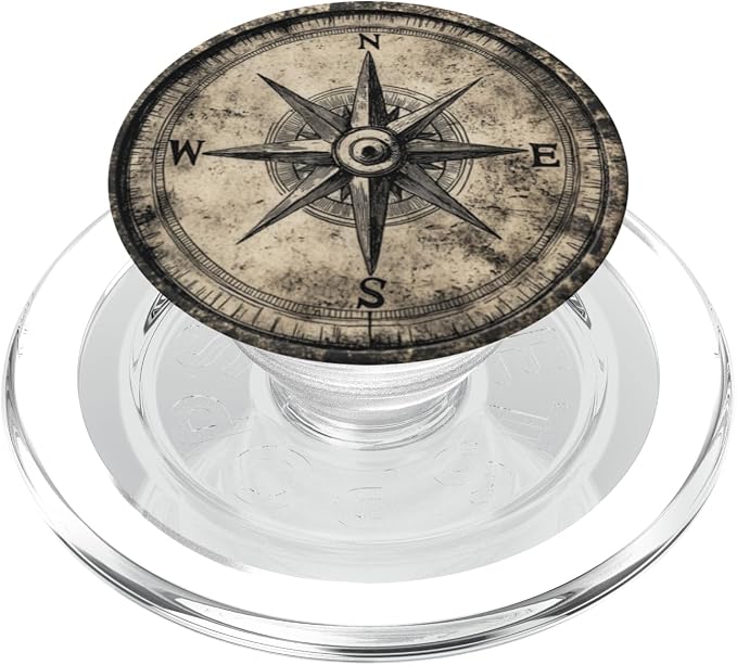 Nautical compass vintage compass PopSockets PopWallet for MagSafe