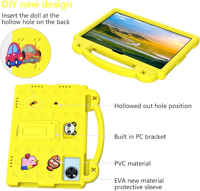 Case for Lenovo Idea Tab 11 inch 2025 (TB336) Kids EVA Shockproof Cover with Stand Handle for Lenovo Idea Tab 11''/ K11 Gen 2 Tablet Blue