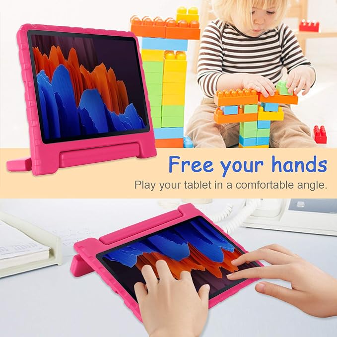 Kids Case for Samsung Galaxy Tab S10 FE Plus 13.1 (2025) Techcircle Handle Stand Light EVA Foam Bumper Protective Rugged Drop Protection Child Proof Cover Black